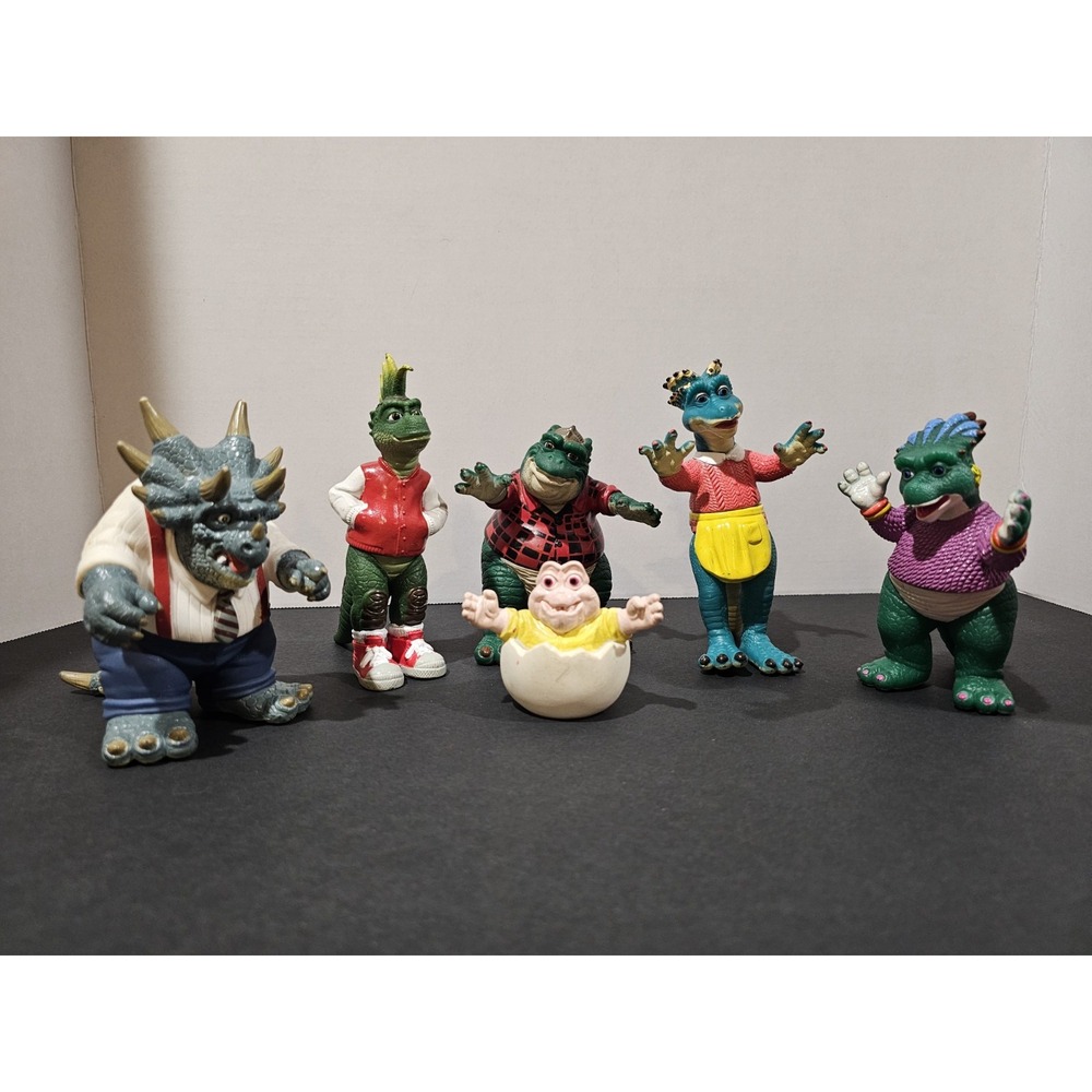 Vintage Collectible 1991 Disney Dinosaurs TV Show Toy Figures Lot Of 6